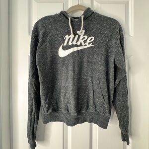Lightweight Nike Gray Hooded Sweatshirt. Size Small